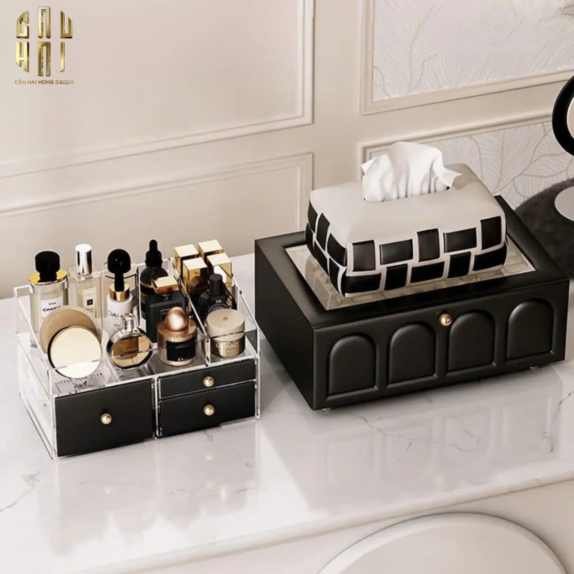 Hộp Trang Sức Da Elegance Faubourg Fw25-HỘP TRANG SỨC-CẬU HAI HOME DECOR