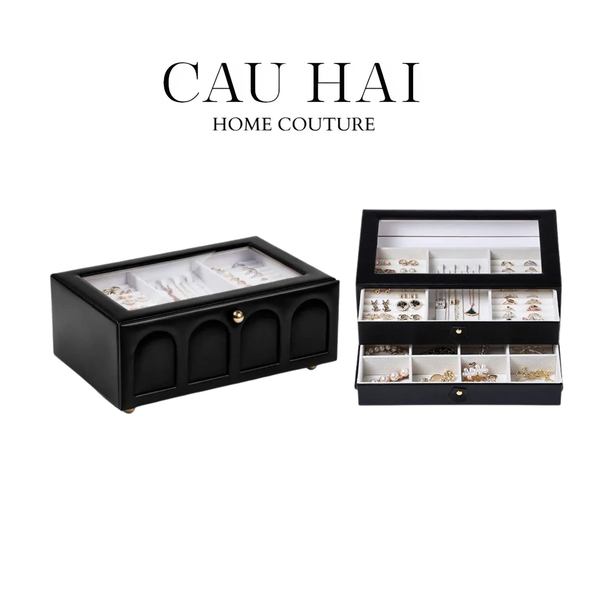 Hộp Trang Sức Da Elegance Faubourg Fw25-HỘP TRANG SỨC-CẬU HAI HOME DECOR