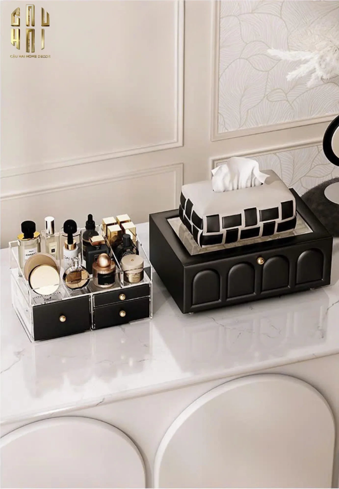 Hộp Trang Sức Da Elegance Faubourg Fw25-HỘP TRANG SỨC-CẬU HAI HOME DECOR