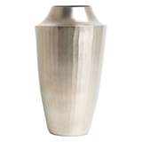 Indira Maison Couture - Bình Hoa Hợp Kim Metalic Platinum Fluted Silhouette Vase 17x6.9x30-BÌNH HOA-CẬU HAI HOME DECOR-CẬU HAI HOME DECOR