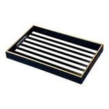 Khay Gỗ Chữ Nhật Rayé Monochrome Stripe Rectangular Serving Trays 28x35-KHAY TRANG TRÍ-CẬU HAI HOME DECOR-CẬU HAI HOME DECOR