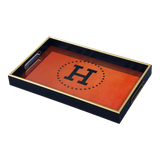 Khay Gỗ Chữ Nhật Signature H Icon Vermilion - Spéciale Édition Rectangular Trays 28x35-KHAY TRANG TRÍ-CẬU HAI HOME DECOR-CẬU HAI HOME DECOR
