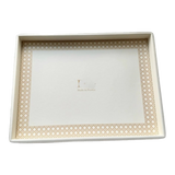 Maison Couture - Khay Da Chữ Nhật Haute Leather D'Ivoire D Class Atélier 30X40-KHAY TRANG TRÍ-Đối tác tại Trung Quốc theo từng đơn đặt hàng-CẬU HAI HOME DECOR