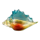 Khay Thuỷ Tinh Vỏ Ốc Arc-En-Ciel Shell Petit Handcrafted Decorative Trays 23.5 ×12.5-KHAY TRANG TRÍ-Đối tác tại Trung Quốc theo từng đơn đặt hàng-D24-CẬU HAI HOME DECOR