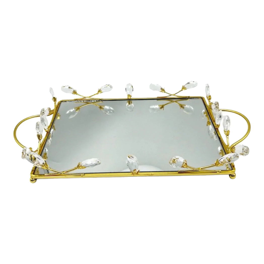 Fleur De Glace Mirror Tray 35X45