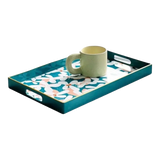 Khay Acrylic Chữ Nhật Azure Floral in Bloom Decoratives Trays 26x40x5-KHAY TRANG TRÍ-Đối tác tại Trung Quốc theo từng đơn đặt hàng-CẬU HAI HOME DECOR