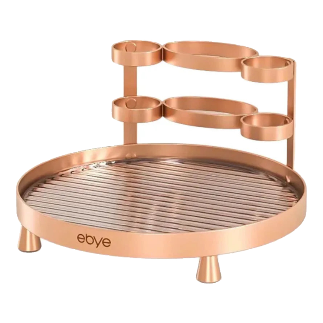 Khay Tròn Phòng Tắm Bàn Trang Điểm -  Champagne Luxe -  Waterproof Vanity Organizers 23cm