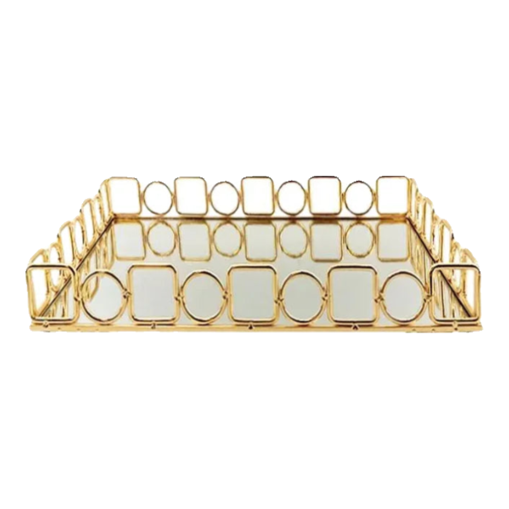Khay Gương Chữ Nhật Buckingham Mirror Tray 21x30
