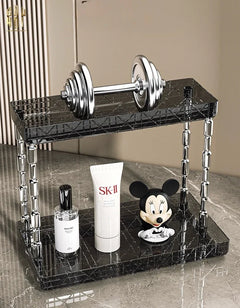 Kệ 2 Tầng Acrylic Runway Module Black Cannage-KỆ TRANG TRÍ-CẬU HAI HOME DECOR