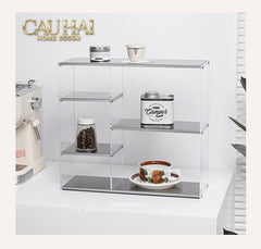 Kệ 3.5 Tầng Acrylic Bậc Thang Metal Velvet Ladder Shelf Tiered Organizer 42x13.9x38.1-CẬU HAI HOME DECOR