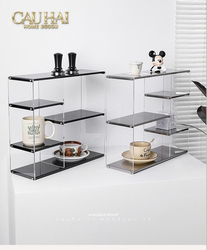 Kệ 3.5 Tầng Acrylic Bậc Thang Metal Velvet Ladder Shelf Tiered Organizer 42x13.9x38.1-KỆ TRANG TRÍ-CẬU HAI HOME DECOR-CẬU HAI HOME DECOR