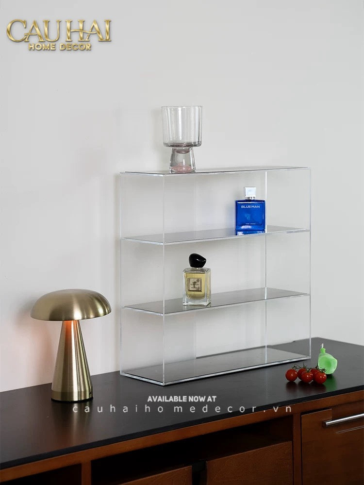 Kệ Acrylic 4 Tầng Metal Velvet Shelf Tiered Organizer 38x13.6x43-KỆ TRANG TRÍ-CẬU HAI HOME DECOR-CẬU HAI HOME DECOR