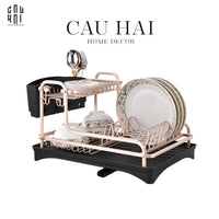 Kệ Chén Dĩa Rose Gold Ss25-SET CHÉN DĨA-CẬU HAI HOME DECOR