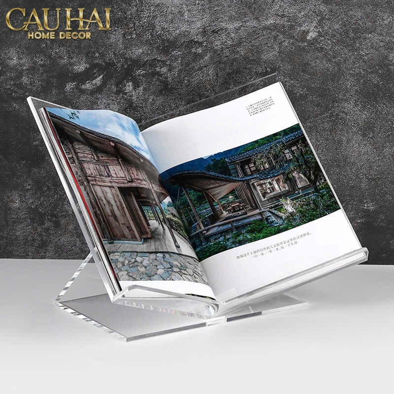 Kệ Giá Đỡ Sách Trang Trí Acrylic Wisdom Minimalism Book Stand 39x31x19-KỆ TRANG TRÍ-Đối tác tại Trung Quốc theo từng đơn đặt hàng-CẬU HAI HOME DECOR