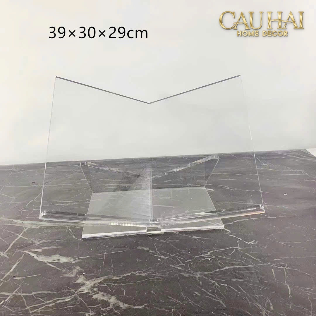 Kệ Giá Đỡ Sách Trang Trí Acrylic Wisdom Minimalism Book Stand 39x31x19-KỆ TRANG TRÍ-Đối tác tại Trung Quốc theo từng đơn đặt hàng-CẬU HAI HOME DECOR