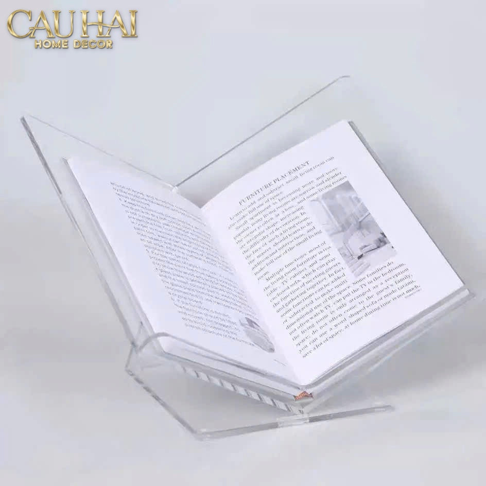 Kệ Giá Đỡ Sách Trang Trí Acrylic Wisdom Minimalism Book Stand 39x31x19-KỆ TRANG TRÍ-Đối tác tại Trung Quốc theo từng đơn đặt hàng-CẬU HAI HOME DECOR