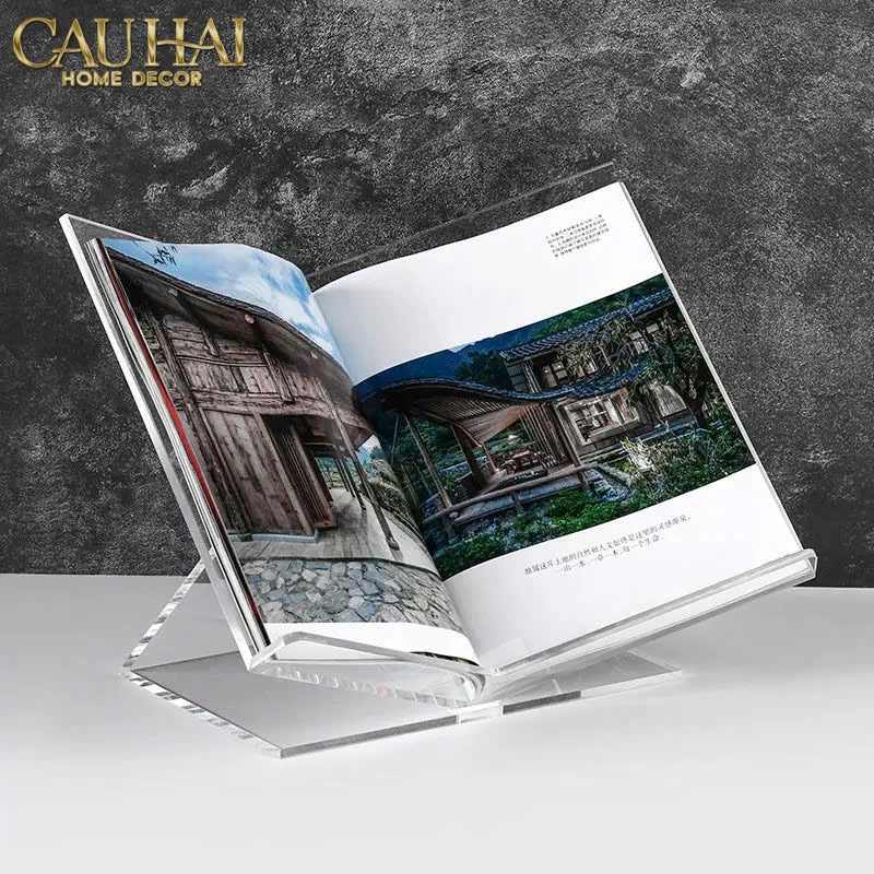 Kệ Giá Đỡ Sách Trang Trí Acrylic Wisdom Minimalism Book Stand 39x31x19-KỆ TRANG TRÍ-Đối tác tại Trung Quốc theo từng đơn đặt hàng-CẬU HAI HOME DECOR