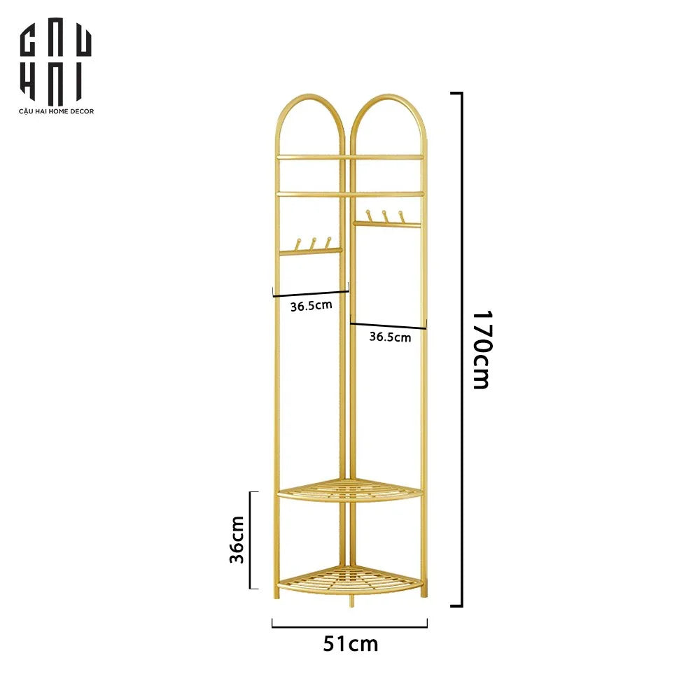 Kệ Góc Treo Quần Áo Andy Clothing Display Racks 51x170-KỆ TRANG TRÍ-CẬU HAI HOME DECOR