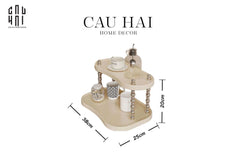 Kệ Mỹ Phẩm 2 Tầng Silver Spakling-KỆ TRANG TRÍ-CẬU HAI HOME DECOR