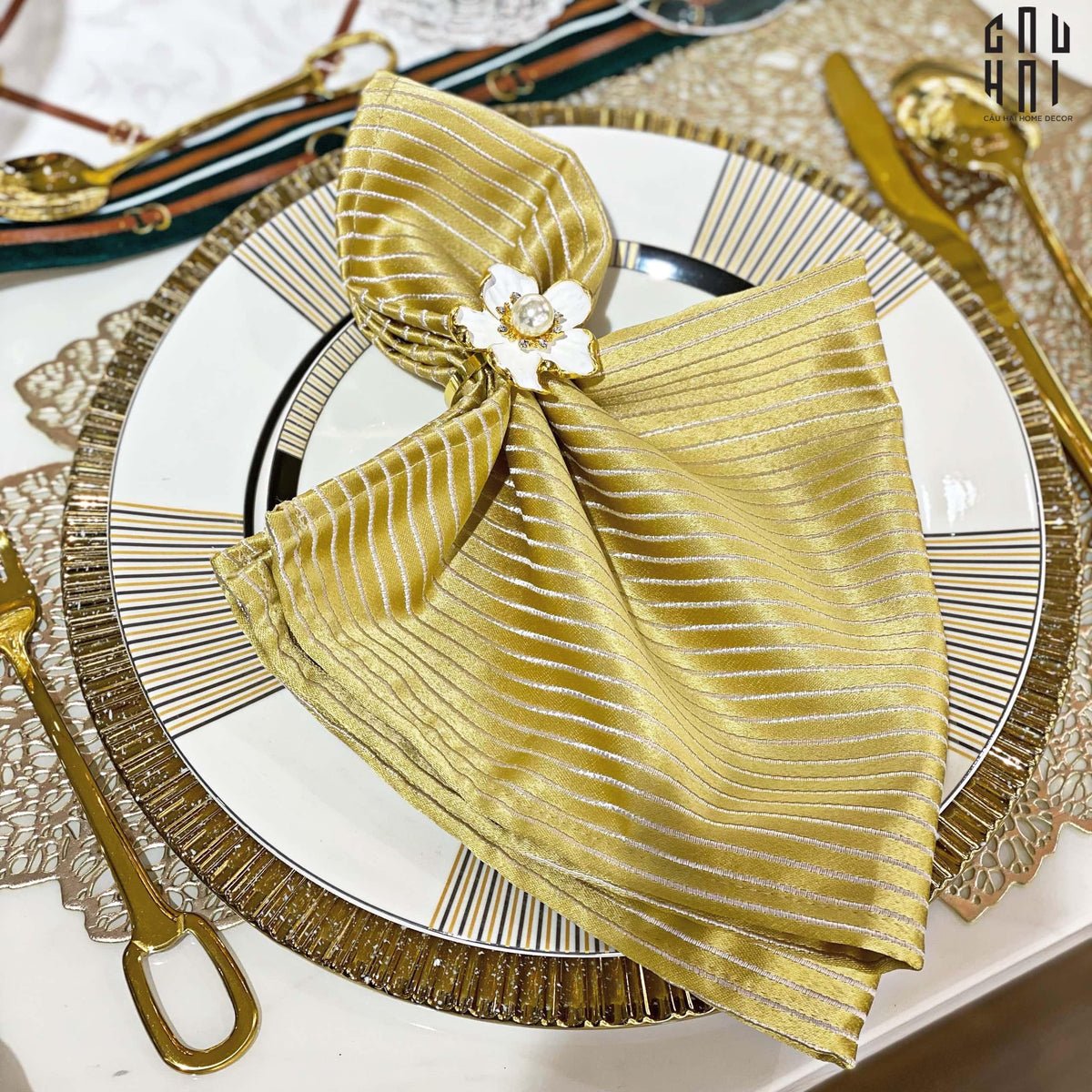 Khăn Ăn - Napkin Golden Royal-KHĂN ĂN-Đối tác tại Trung Quốc theo từng đơn đặt hàng-CẬU HAI HOME DECOR