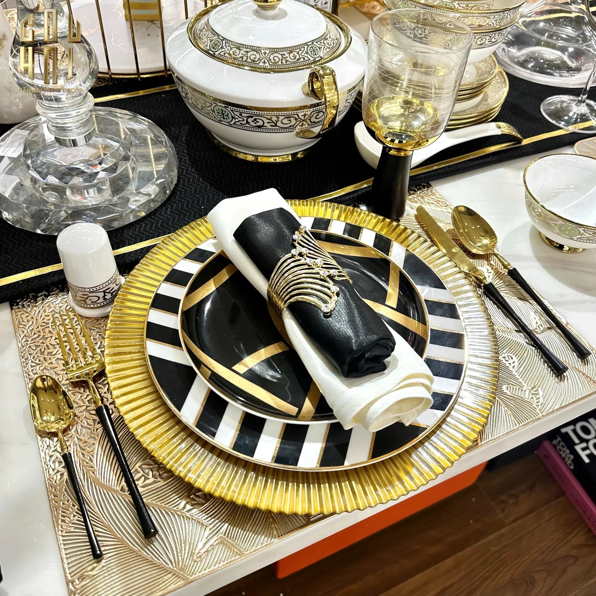 Khăn Ăn - Silk Napkin Black Royal-KHĂN ĂN-CẬU HAI HOME DECOR