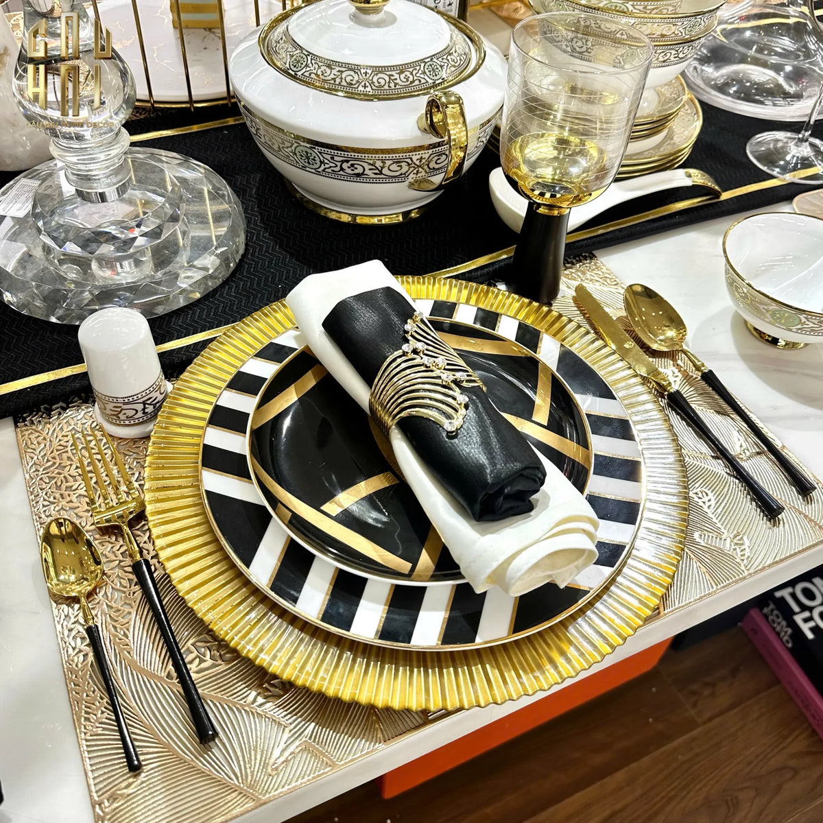 Khăn Ăn - Silk Napkin Black Royal-KHĂN ĂN-Đối tác tại Trung Quốc theo từng đơn đặt hàng-CẬU HAI HOME DECOR