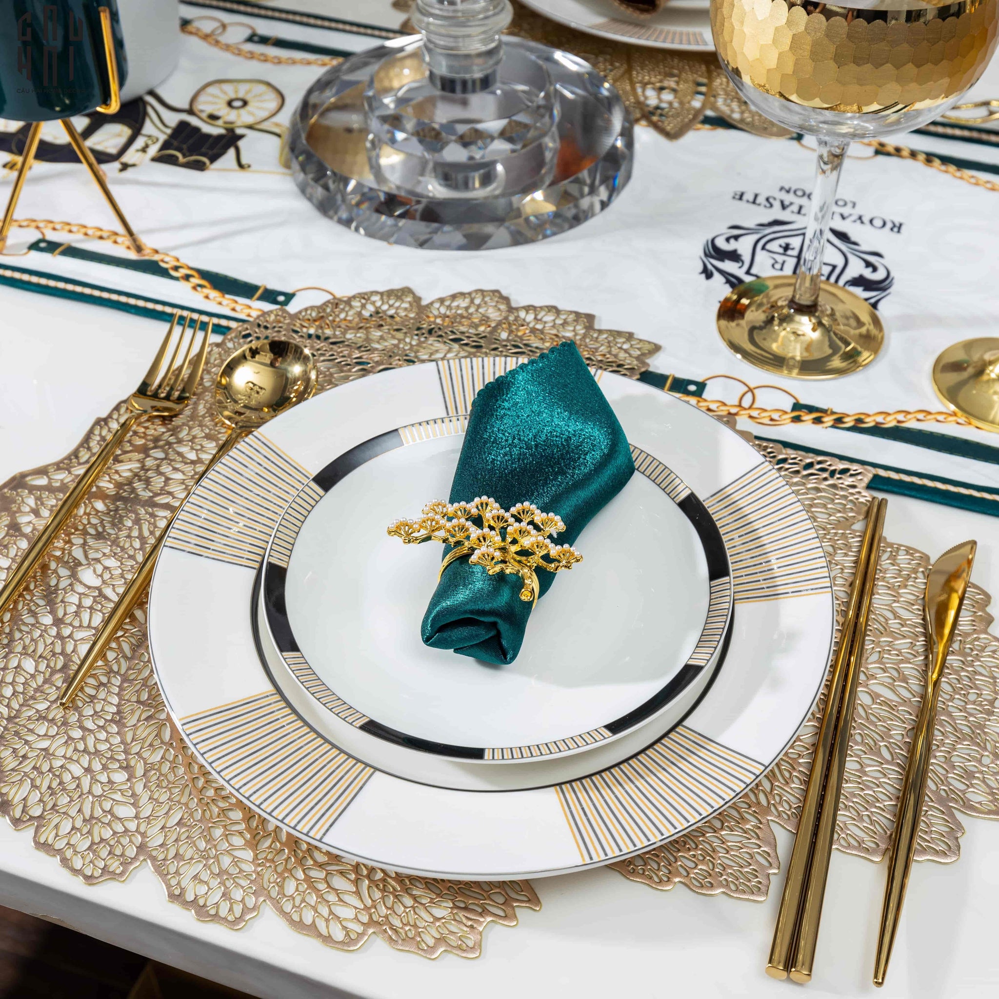 Khăn Ăn - Silk Napkin Emerald-KHĂN ĂN-CẬU HAI HOME DECOR