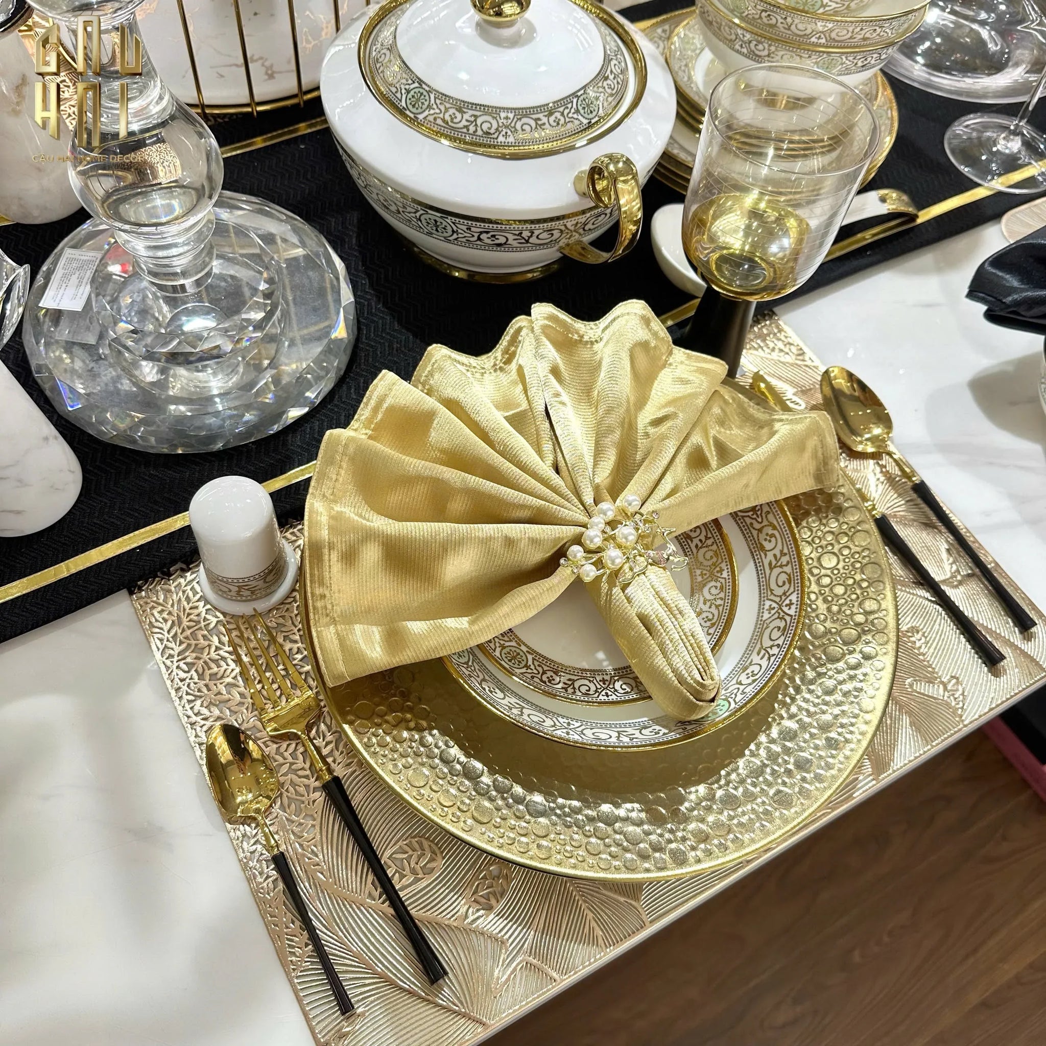 Khăn Ăn - Silk Napkin Golden Maison-CẬU HAI HOME DECOR