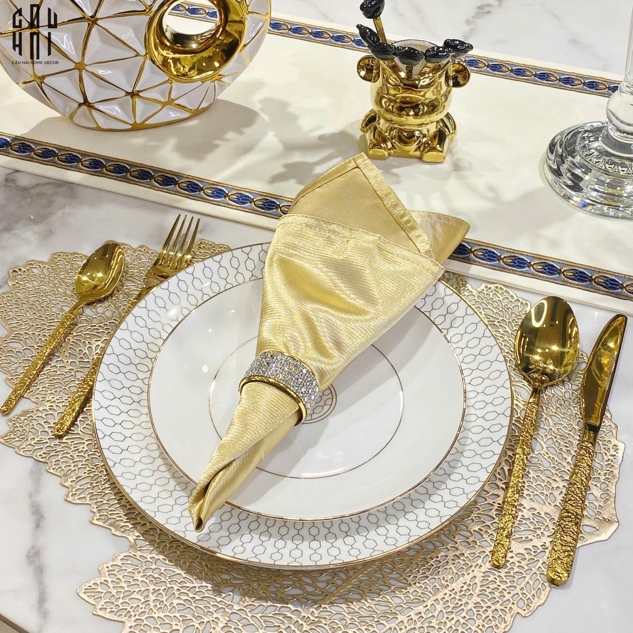 Khăn Ăn - Silk Napkin Golden Maison-KHĂN ĂN-CẬU HAI HOME DECOR