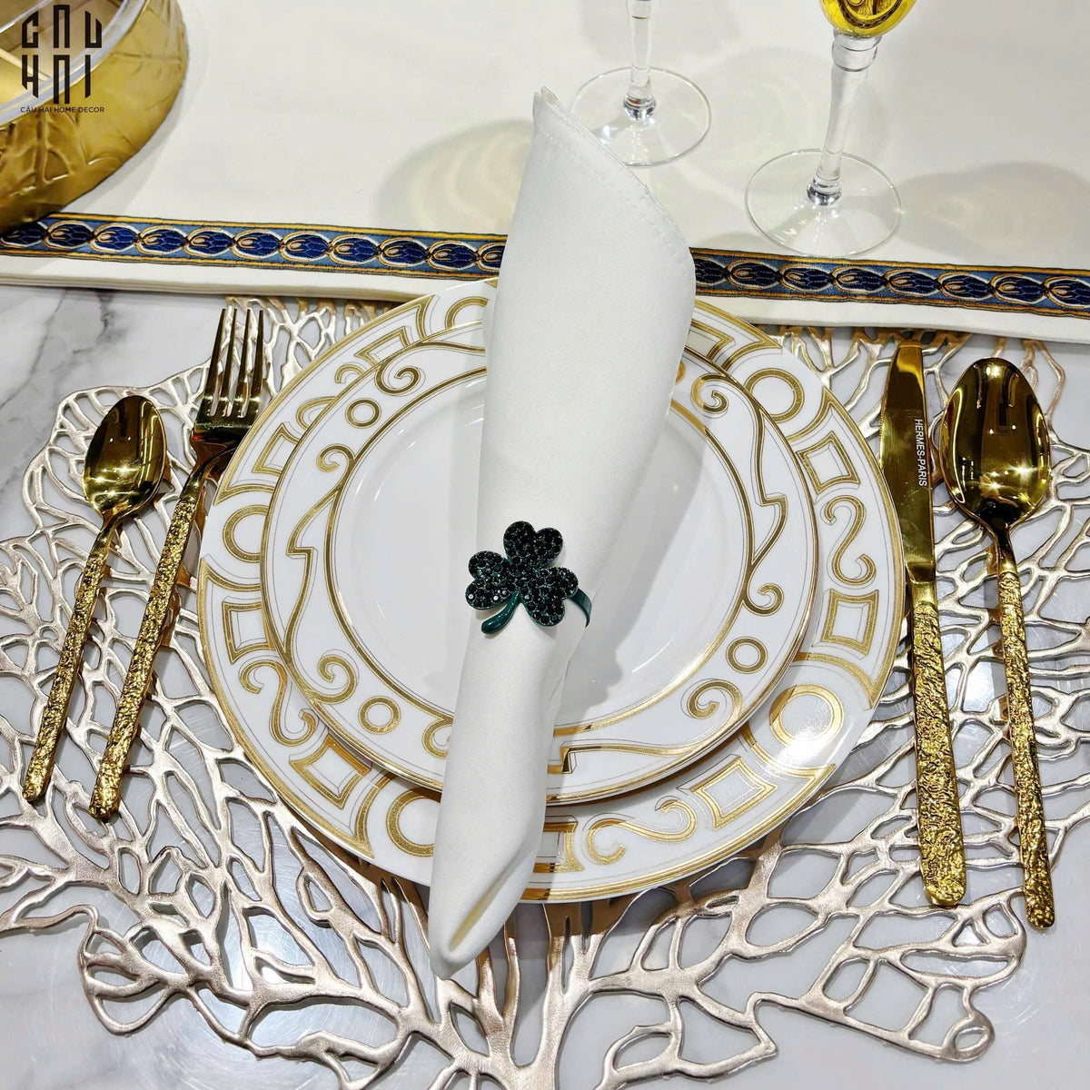 Khăn Ăn - Silk Napkin White Maison-KHĂN ĂN-Đối tác tại Trung Quốc theo từng đơn đặt hàng-CẬU HAI HOME DECOR