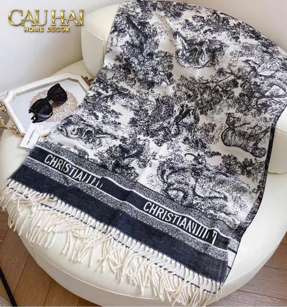 Khăn Cashmere 90*180 - Couture Pashmina Jouy D.O-KHĂN CHOÀNG-CẬU HAI HOME DECOR