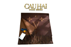 Khăn Cashmere Couture 60x180 - Fleur De Monogram Foulard en Cachemire à Trois Couleurs-KHĂN CHOÀNG-CẬU HAI HOME DECOR