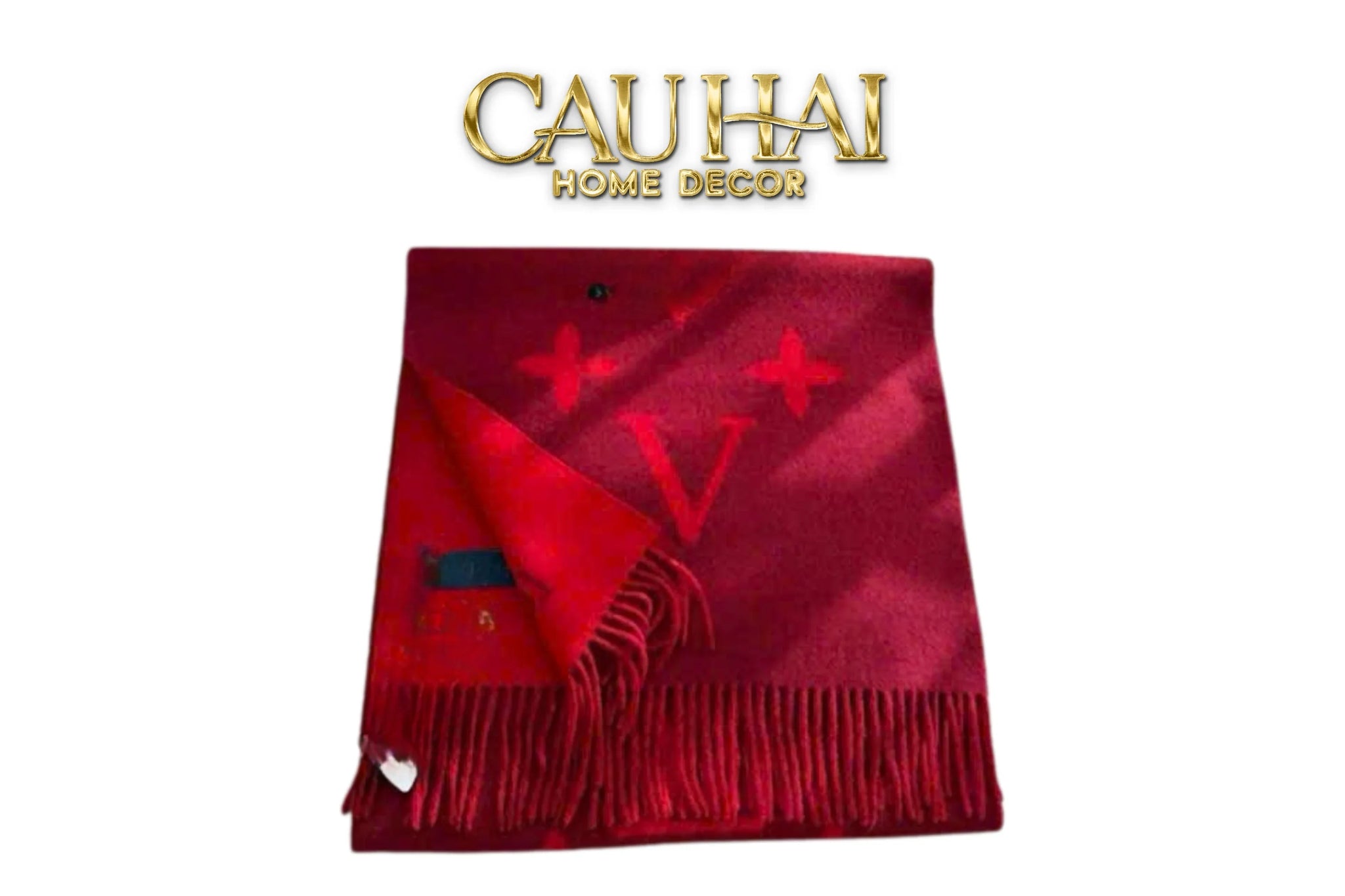 Khăn Cashmere Couture 60x180 - Fleur De Monogram Foulard en Cachemire à Trois Couleurs-KHĂN CHOÀNG-CẬU HAI HOME DECOR