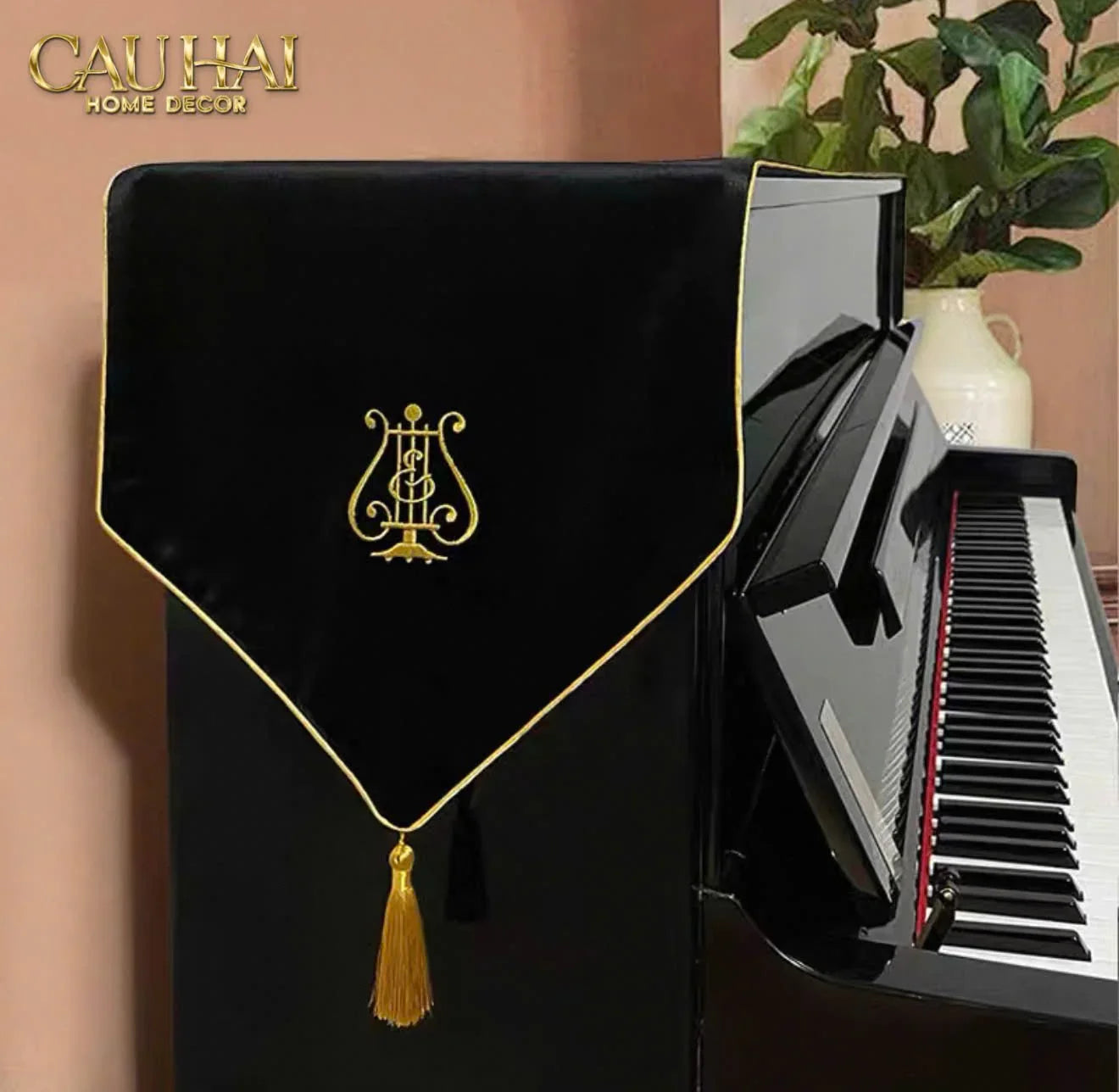 Khăn Phủ Piano Steinway Phantom Velvet D'Or Runner 36X225-KHĂN TRẢI BÀN-CẬU HAI HOME DECOR