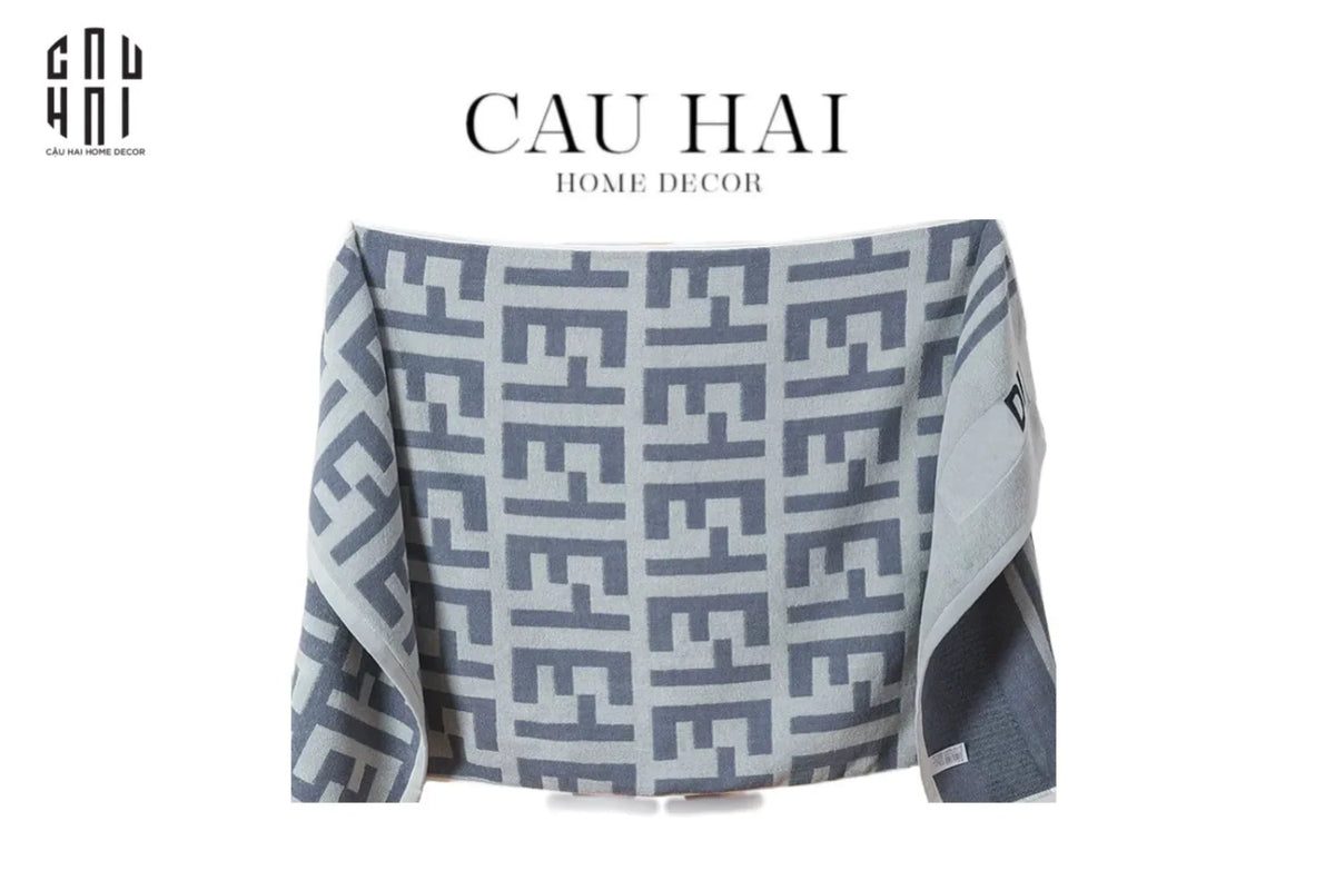 Khăn Tắm 70X140 - Fancy Bath Towel - Gris-KHĂN TẮM-Đối tác tại Trung Quốc theo từng đơn đặt hàng-CẬU HAI HOME DECOR