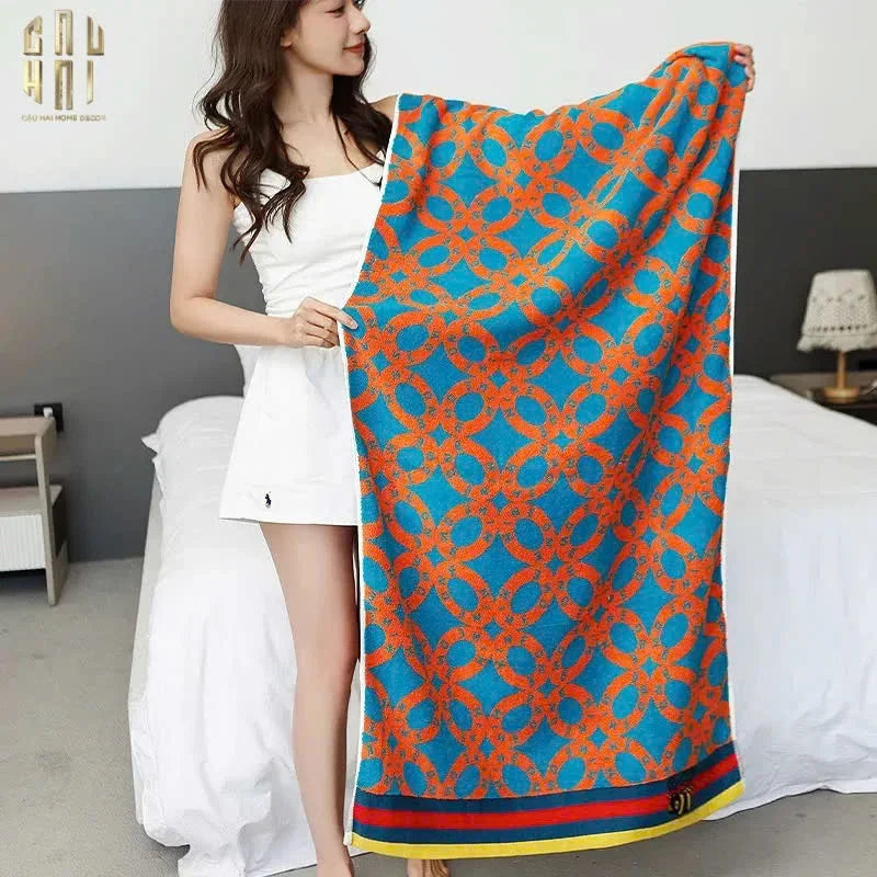 Khăn Tắm 70X140 - Geometric Chain Gc Bath Towel-KHĂN TẮM-CẬU HAI HOME DECOR