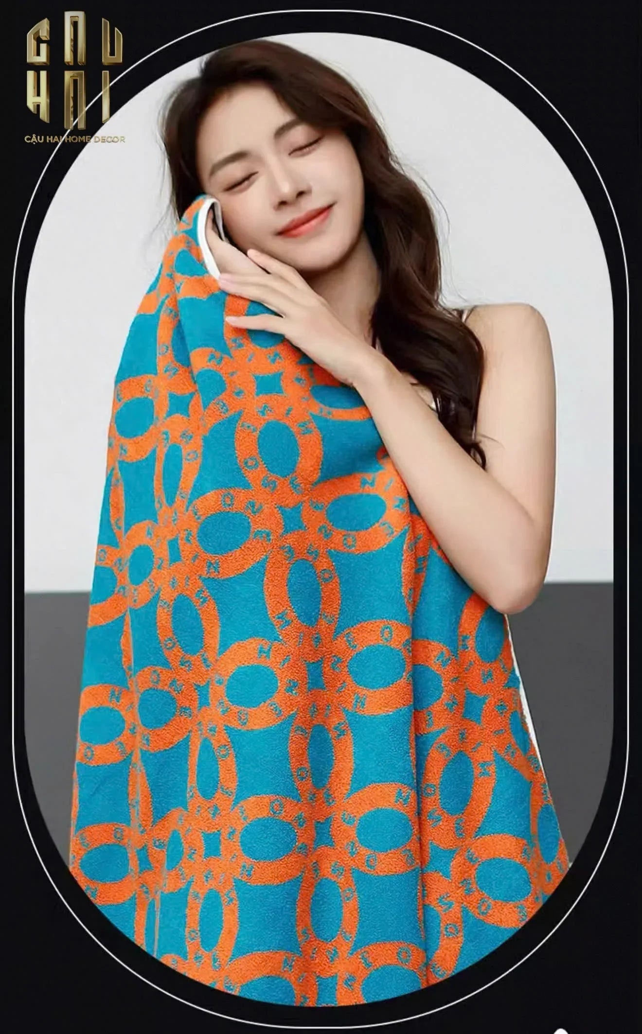 Khăn Tắm 70X140 - Geometric Chain Gc Bath Towel-KHĂN TẮM-CẬU HAI HOME DECOR