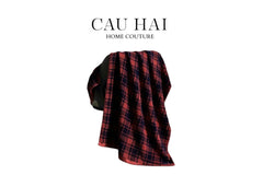 Khăn Tắm 70X140 - Motif À Carreau Premium Bath Towel-CẬU HAI HOME DECOR