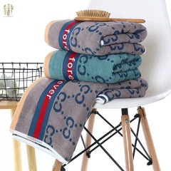 Khăn Tắm 70X140 Verte - Cobalt Navy Gg Bath Towel-CẬU HAI HOME DECOR