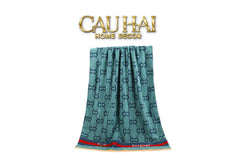 Khăn Tắm 70X140 Verte - Cobalt Navy Gg Bath Towel-CẬU HAI HOME DECOR