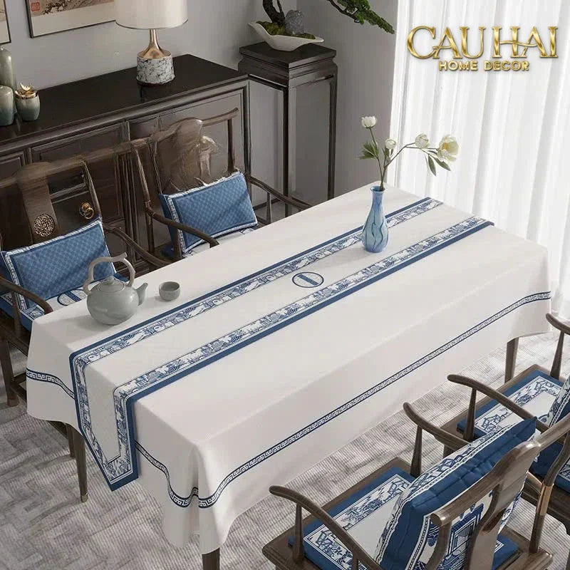 Khăn Trải Bàn Indigo Dynasty Heritage Pastoral Table Runner 3M6-KHĂN TRẢI BÀN-Đối tác tại Trung Quốc theo từng đơn đặt hàng-CẬU HAI HOME DECOR