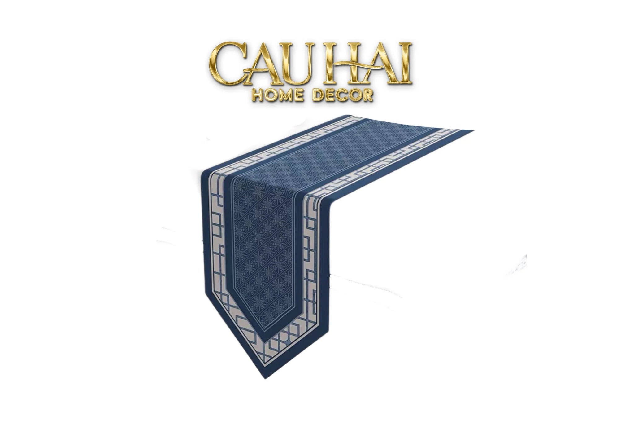 Khăn Trải Bàn Indigo Dynasty Heritage Revival Table Runner 3M6-KHĂN TRẢI BÀN-CẬU HAI HOME DECOR