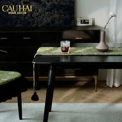 Khăn Trải Bàn - Jarguar Émeraude Sauvage Table Runner 30X240-KHĂN TRẢI BÀN-CẬU HAI HOME DECOR