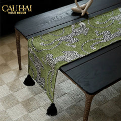 Khăn Trải Bàn - Jarguar Émeraude Sauvage Table Runner 30X240-KHĂN TRẢI BÀN-CẬU HAI HOME DECOR