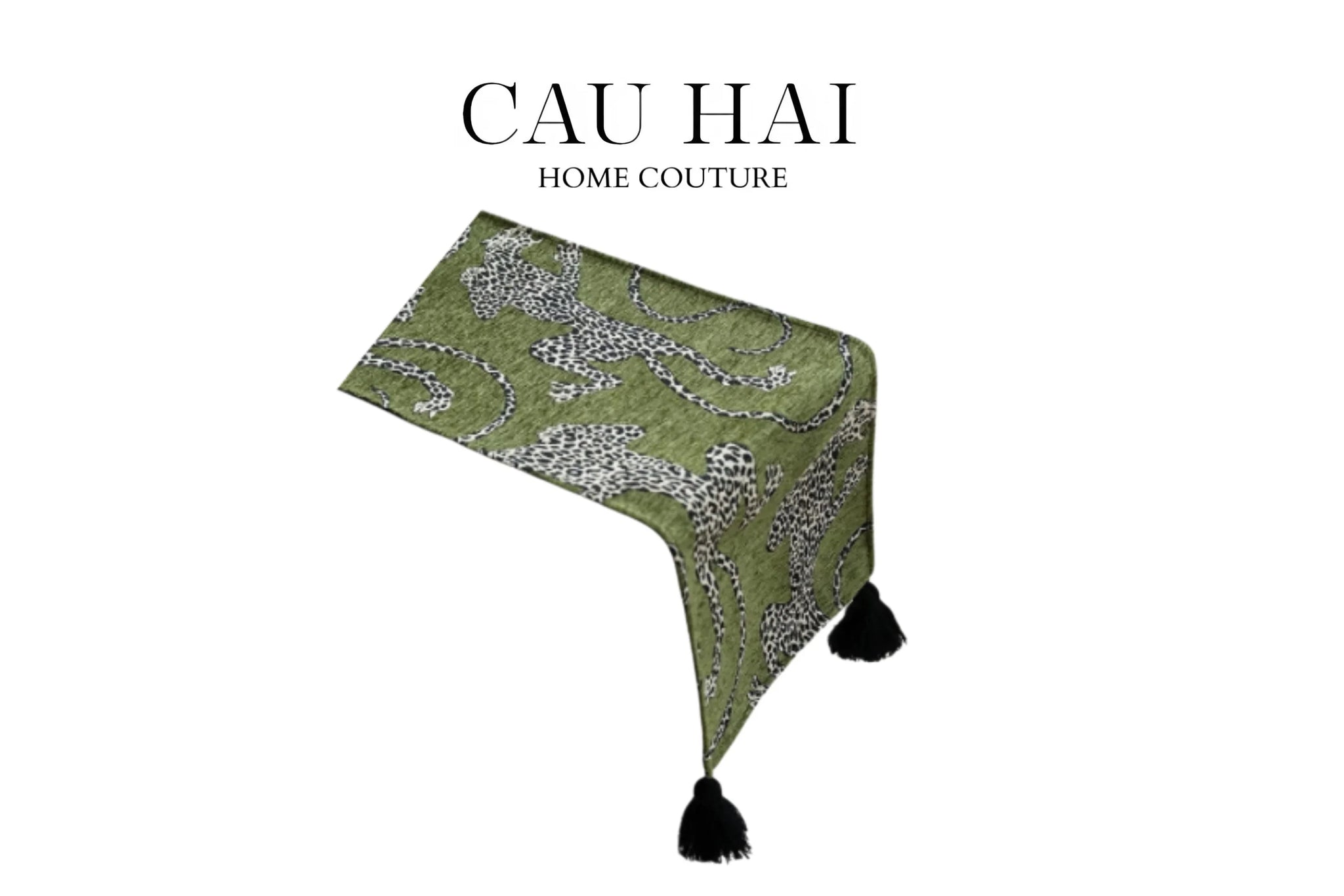 Khăn Trải Bàn - Jarguar Émeraude Sauvage Table Runner 30X240-KHĂN TRẢI BÀN-CẬU HAI HOME DECOR