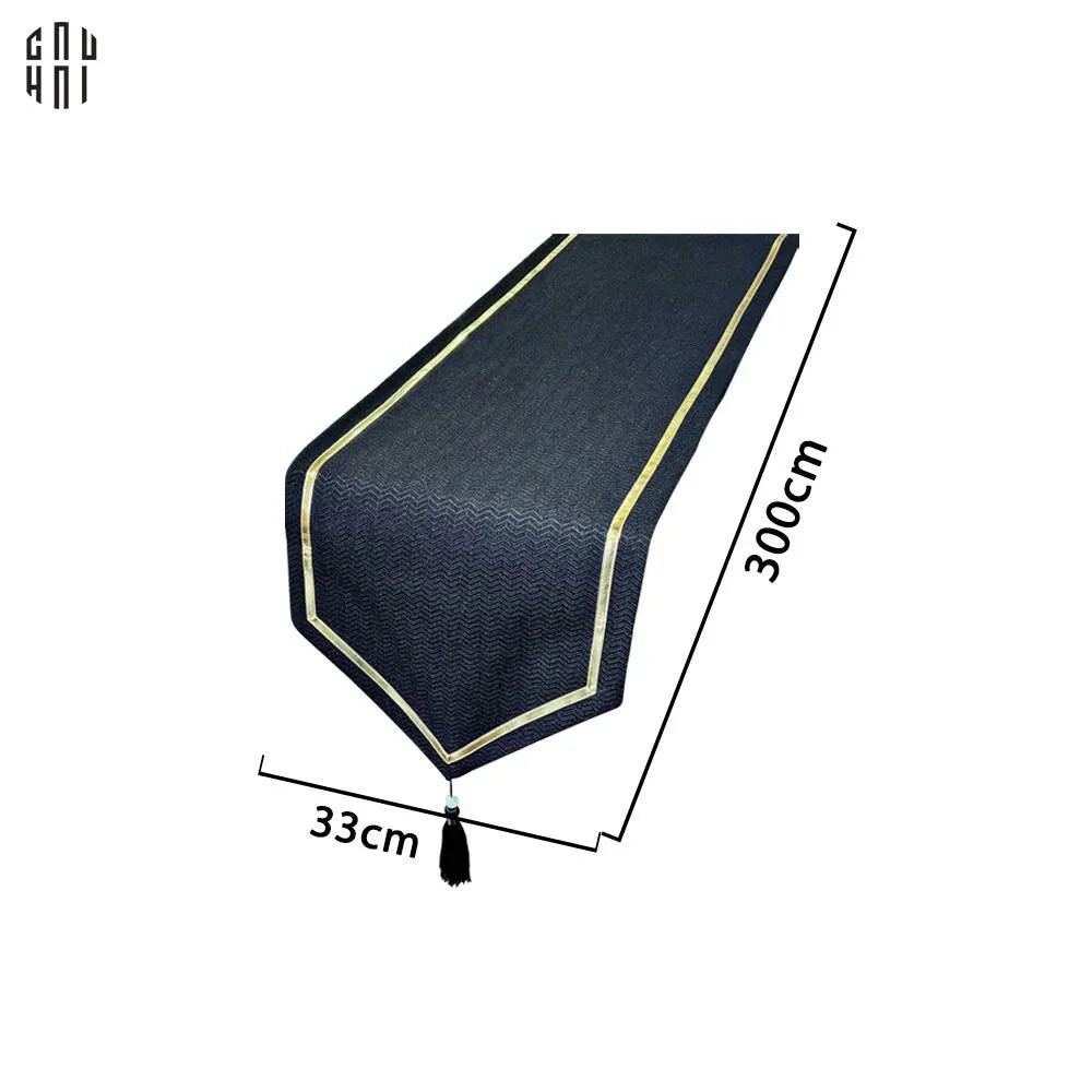 Khăn Trải Bàn Noire Ligne Allure Brocade Silk Table Runner 3M-KHĂN TRẢI BÀN-CẬU HAI HOME DECOR