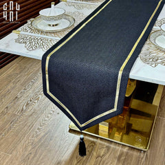 Khăn Trải Bàn Noire Ligne Allure Brocade Silk Table Runner 3M-KHĂN TRẢI BÀN-CẬU HAI HOME DECOR
