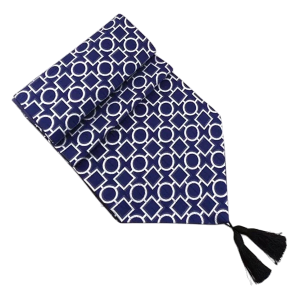 Khăn Trải Bàn - Table Runner Chaîne Atelier Cobalt 32x200-KHĂN TRẢI BÀN-CẬU HAI HOME DECOR-CẬU HAI HOME DECOR