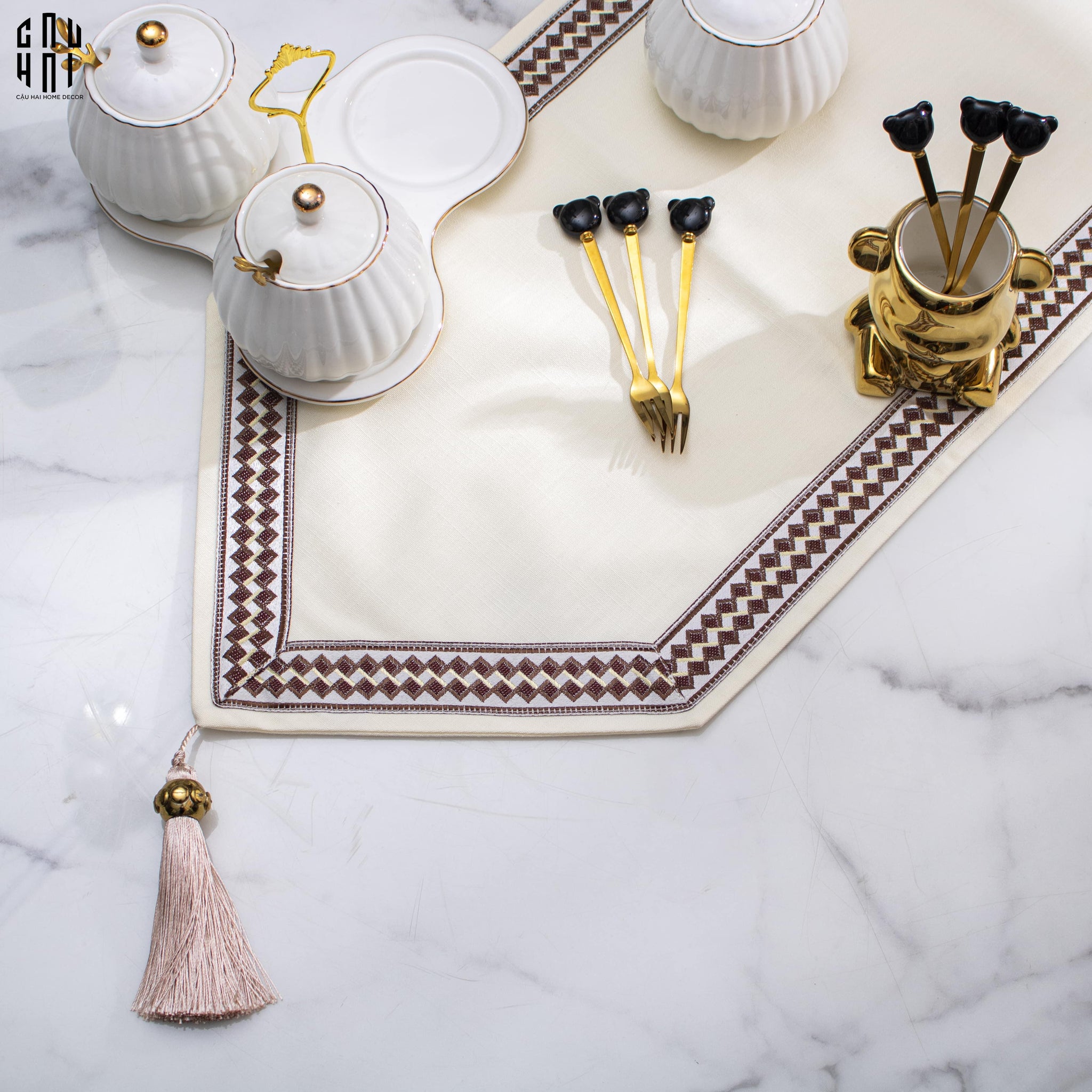 Khăn Trải Bàn Tatiana 3M-KHĂN TRẢI BÀN-CẬU HAI HOME DECOR