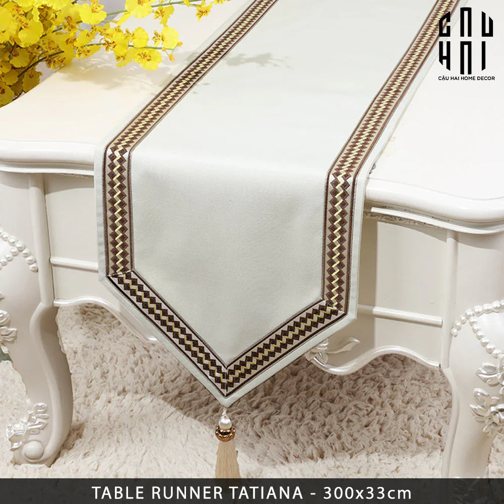 Khăn Trải Bàn Tatiana 3M-KHĂN TRẢI BÀN-CẬU HAI HOME DECOR